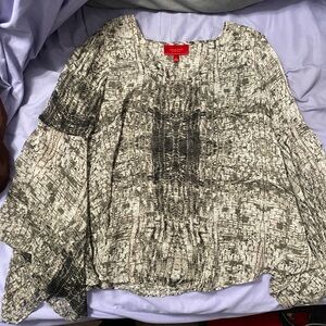 Jennifer Lopez Black and Gray Blouse